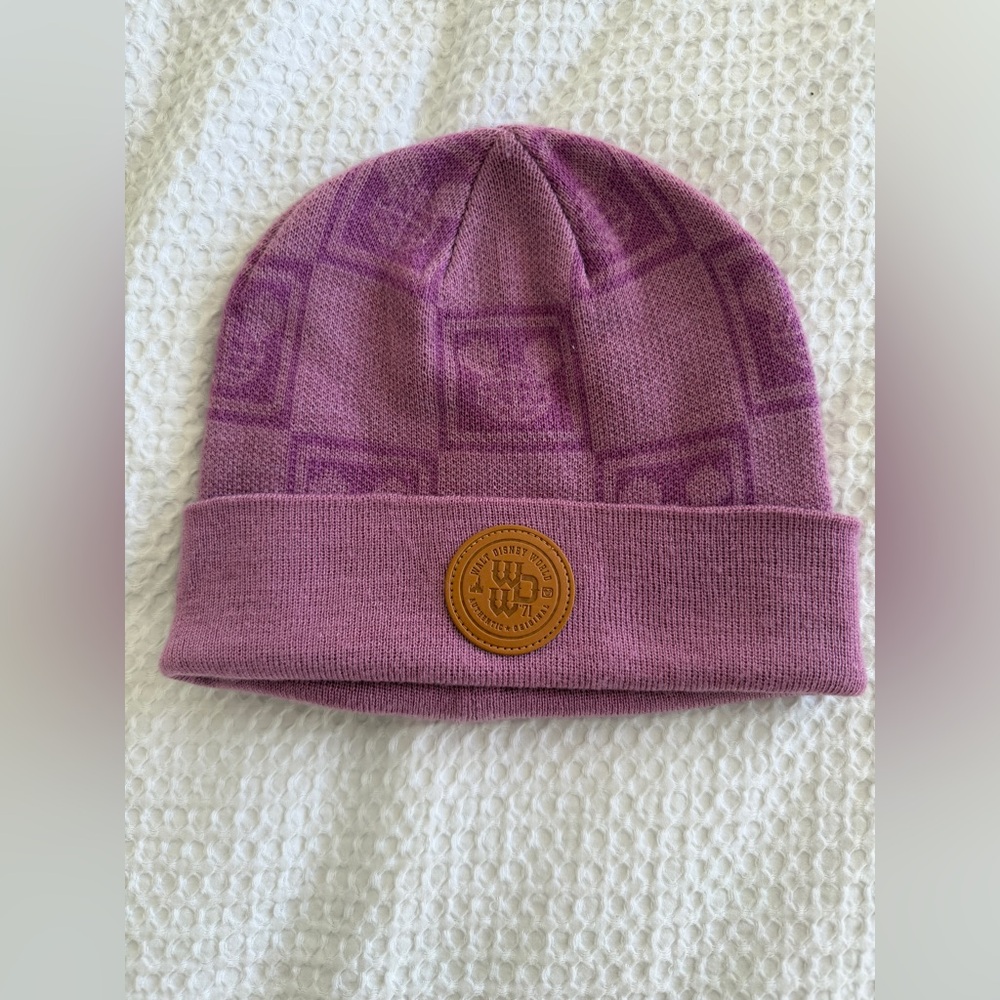 Stylish Purple Beanie with Logo Patch